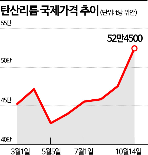 내년엔 더 치솟는다…식을줄 모르는 리튬값 폭등