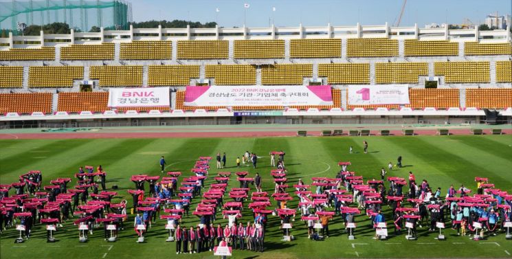 BNK경남은행은 ‘2022 BNK경남은행배 경상남도 기관·기업체 축구대회’를 개최했다.