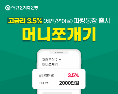 애큐온저축은행, 年 3.5% 파킹통장 '머니쪼개기' 출시