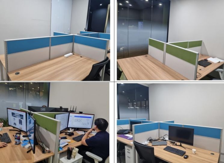 반도체 설계지원센터 내부 사진. 퇴실 직원이 많아 휑하다.(사진제공=양향자 의원실)
