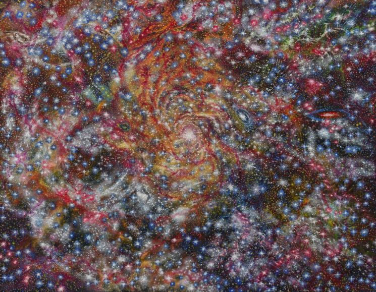 허수영 HEO Suyoung, 우주 01 Space 01, 2022, 캔버스에 유채 Oil on canvas, 91x117cm. 사진제공 = 학고재