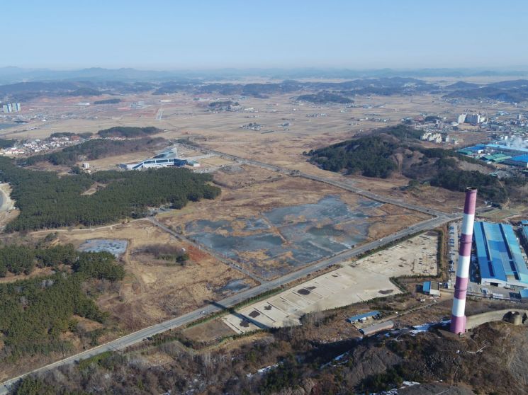 장항 국가습지복원사업 대상지 전경. 충남도 제공