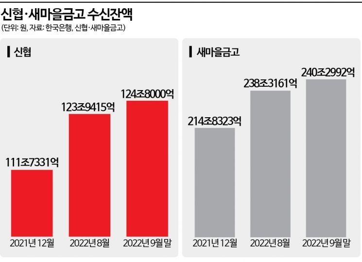'오픈런' 신협·새마을금고 예·적금, 9개월간 38조 증가