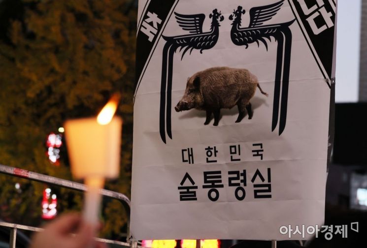 5일 서울광장 인근 도로에서 열린 '이태원 참사 희생자 추모 촛불집회'가 열리고 있다./윤동주 기자 doso7@