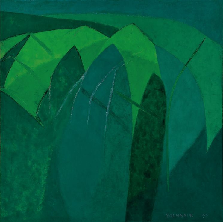유영국, 1916-2002, ＜Work＞, oil on canvas, 105.8?105.8cm, 1975. 사진제공 = 서울옥션