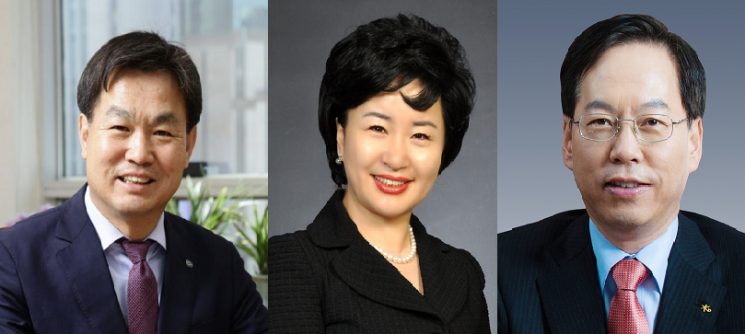 왼쪽부터 김진균 수협은행장, 강신숙 수협중앙회 금융담당 부대표, 최기의 KS신용정보 부회장