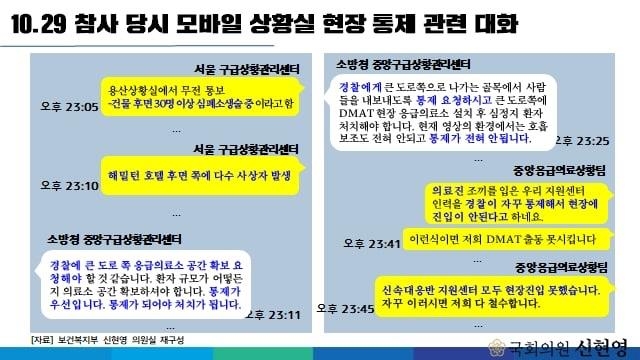 “산 사람부터 병원으로, 제발” … 이태원 참사 모바일 상황실 카톡방 공개