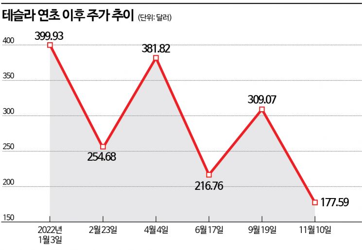 서학개미, 매섭게 테슬라 샀지만…보관금액 '반토막'