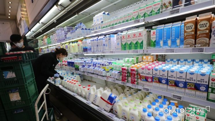 오늘부터 우유 등 유제품 가격 인상…밀크플레이션 '초읽기'
