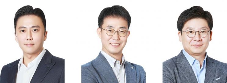 홍정혁 사장(왼쪽부터), 류철한 전무, 민승배 전무. (사진제공=BGF그룹)