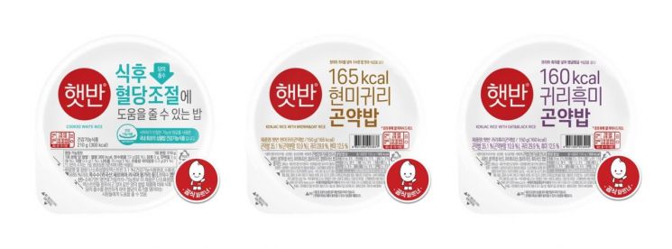 CJ제일제당, 햇반 '식후혈당밥', '곤약밥'./사진=CJ제일제당 제공