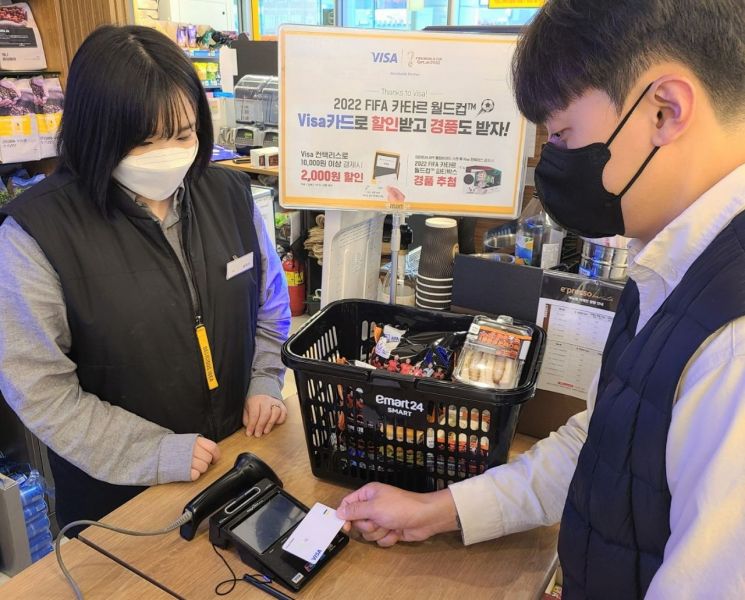 이마트24, 비자 컨택리스 간편결제 시스템 도입…경품 증정행사도