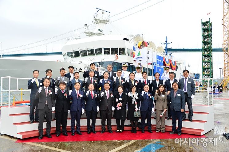 [포토]현대重그룹, 독자 개발 차세대 전기추진선 띄운다