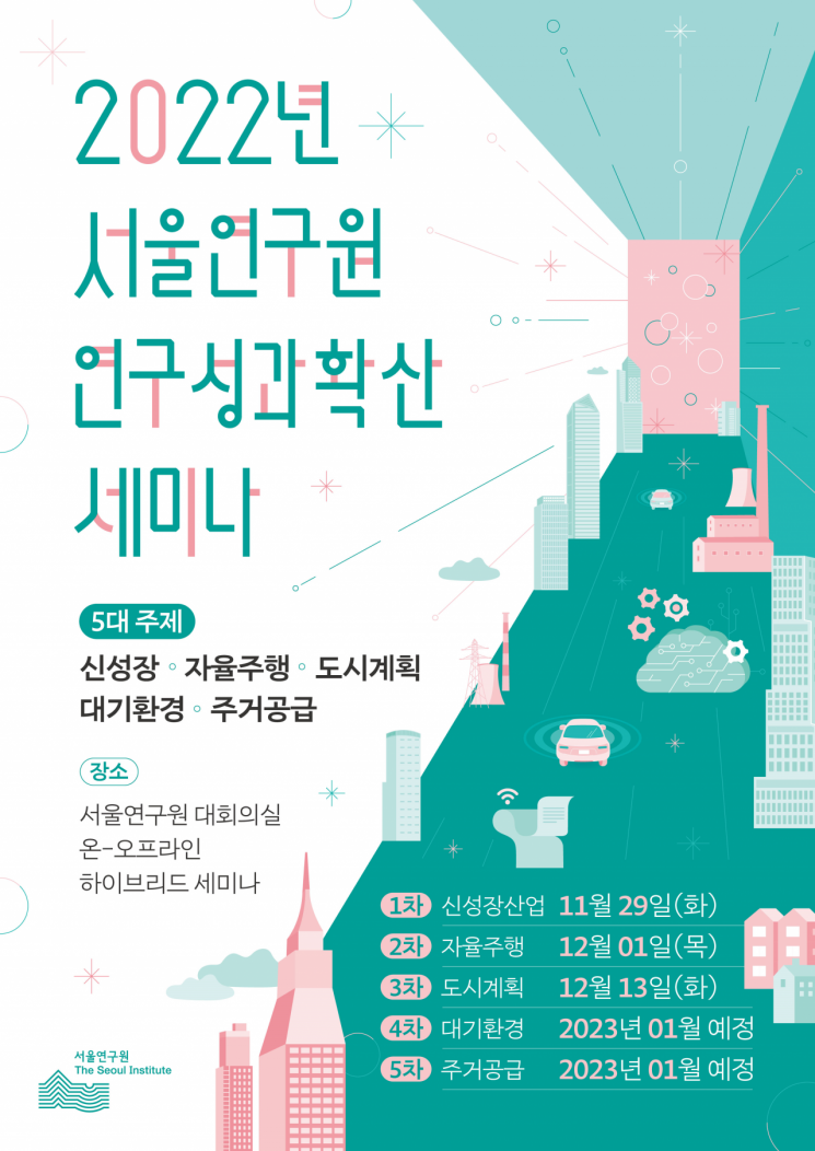 서울연구원, 내달 1일 '자율주행과 스마트시티' 세미나 개최