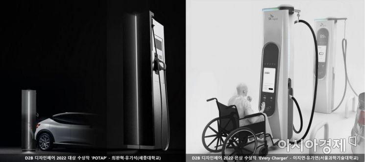 SK시그넷은 서울 잠실 롯데월드타워에서 열린 '2022 D2B 디자인페어' 시상식에서 SK시그넷의 전기차 충전기를 디자인한 작품이 대상을 수상했다고 30일 밝혔다.