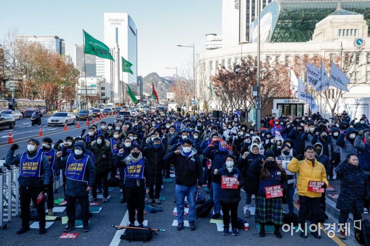 [포토]'서울시유관사업장 공동 파업대회'