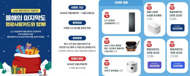 영광군, 23일까지 ‘영광사랑카드 감사 이벤트’ 실시