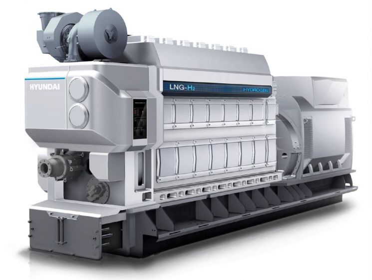 LNG·수소 혼소 힘센엔진. 사진=현대중공업그룹 제공