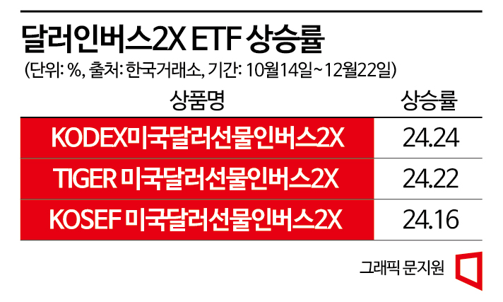 환율 하락에 베팅한 개미들, ETF 두 자리 상승률에 환호