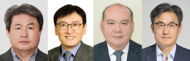 정종표 DB손해보험 대표이사 사장, 곽봉석 DB금융투자 대표이사 사장, 조기석 DB하이텍 파운드리사업부 대표이사 사장, 황규철 DB하이텍 브랜드사업부 대표이사 사장.(왼쪽부터) [사진제공=DB그룹]