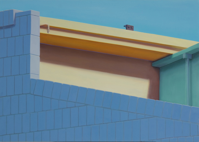 Untitled(Parallel structures - roof and wall, Dongyodong, Seoul), 2019-20, Oil on Canvas, 70x100cm. 사진제공 = 프로젝트스페이스 미음
