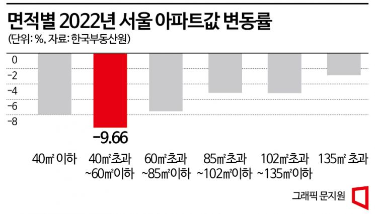 “대형 면적보다 3배 하락”…서울 소형아파트 수난시대