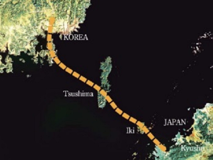 국제하이웨이재단이 소개한 한일해저터널 구상도.(사진출처=국제하이웨이재단)