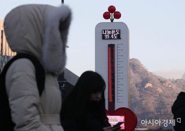 [포토]사랑의 온도탑 99.4도… 100도 눈앞