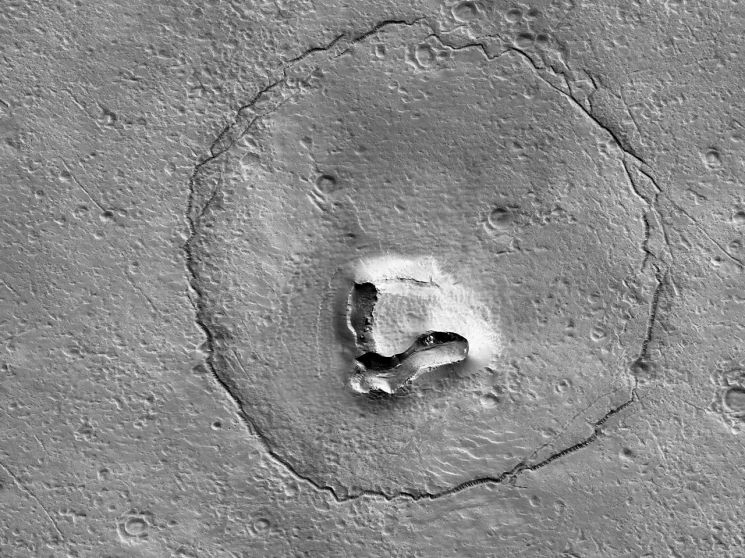 화성에서 발견된 테디 베어형 지형. 사진출처=애리조나대 홈페이지