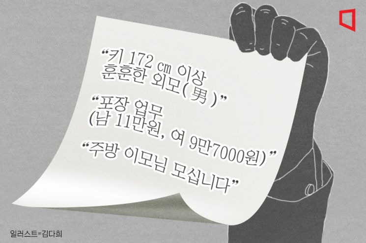 '키172cm이상 훈훈 외모'…성차별 구인 광고로 경고