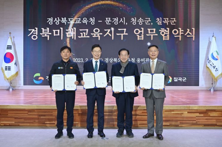 경북교육청, 문경·청송·칠곡 미래교육지구 업무협약