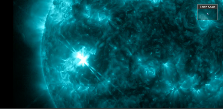 지난 11일 태양 플레어가 폭발했다. 사진출처=미국 우주기상예보센터(SWPC)