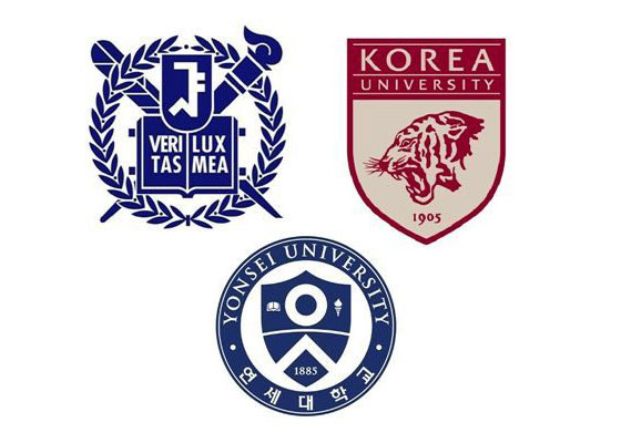 서울대, 고려대, 연세대(왼쪽부터 시계방향) 로고. 아시아경제DB