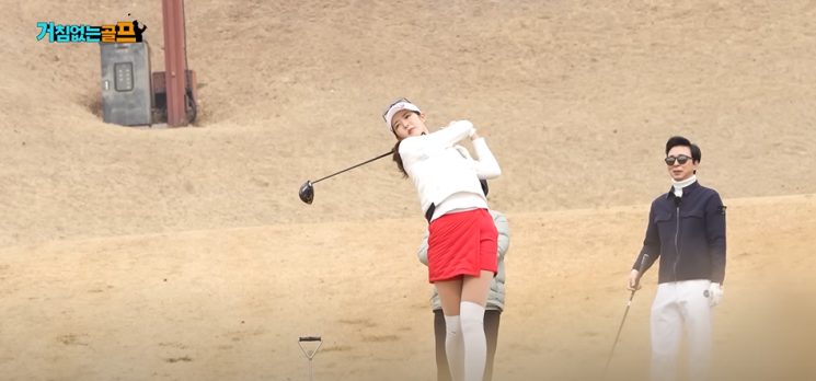 김국진, '미녀골퍼' 고경민과 올해 첫 라운드 대결