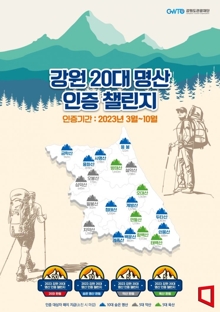 아름다운 도전! '강원 20대 명산(名山)' 오르기 