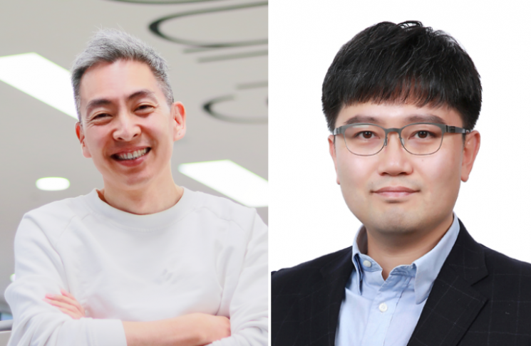 社外董事候选人 Kim Jeongin Hyperlounge 代表（左），其他非执行董事候选人 Chae Junsik SK 株式会社财务部门负责人。SKC提供