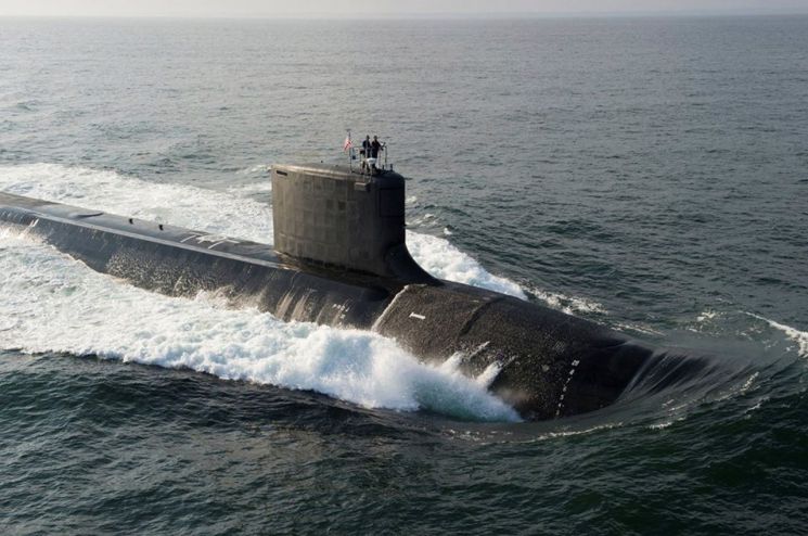 미 해군의 버지니아급 핵추진 잠수함인 USS 노스 다코다 SSN 784 잠수함의 모습. [이미지출처=로이터·연합뉴스]