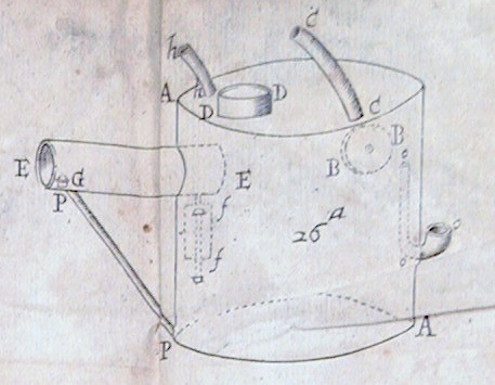 프랑스의 과학자이자 압력밥솥을 발명한 드니 파팽(Denis Papin)이 1690년 제작한 잠수함의 설계도[이미지출처= 영국왕립합동군사연구소(RUSI)]