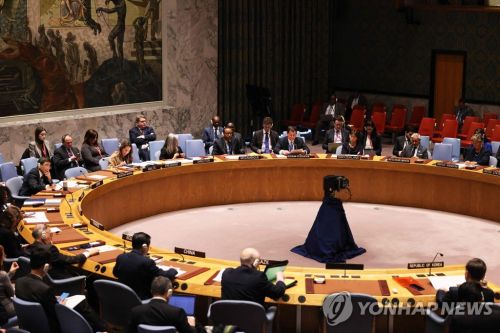 지난달 20일 열린 북한 ICBM 발사에 관한 유엔 안보리 회의. [사진제공=연합뉴스]