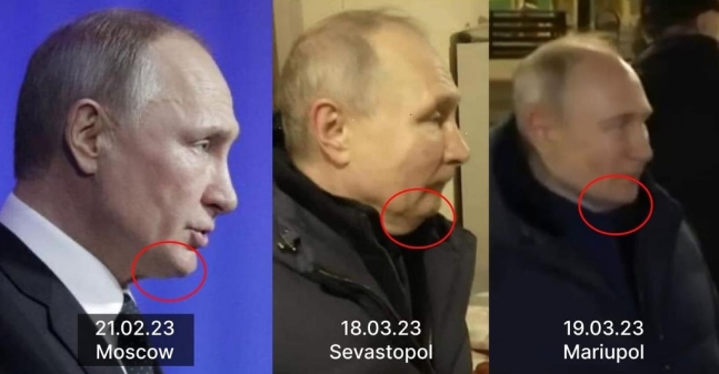 블라디미르 푸틴 러시아 대통령의 시기별 모습. [이미지출처=트위터]