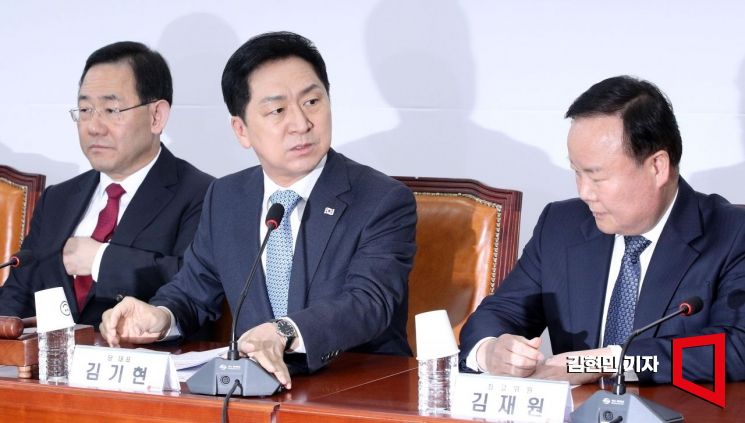 [포토] 김기현 당 대표와 김재원 최고위원