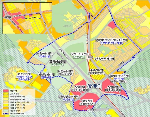 서울시, 양재IC·청량리역 일대 특별계획구역 지정