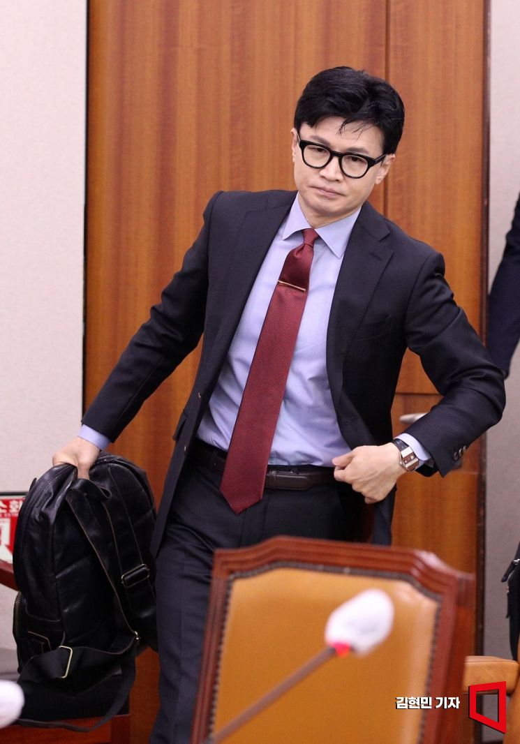 [포토] 국회 법사위 참석하는 한동훈 장관