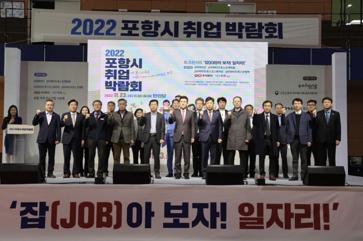 지난해 11월 만인당에서 개최한 ‘2022 포항시 취업 박람회’.