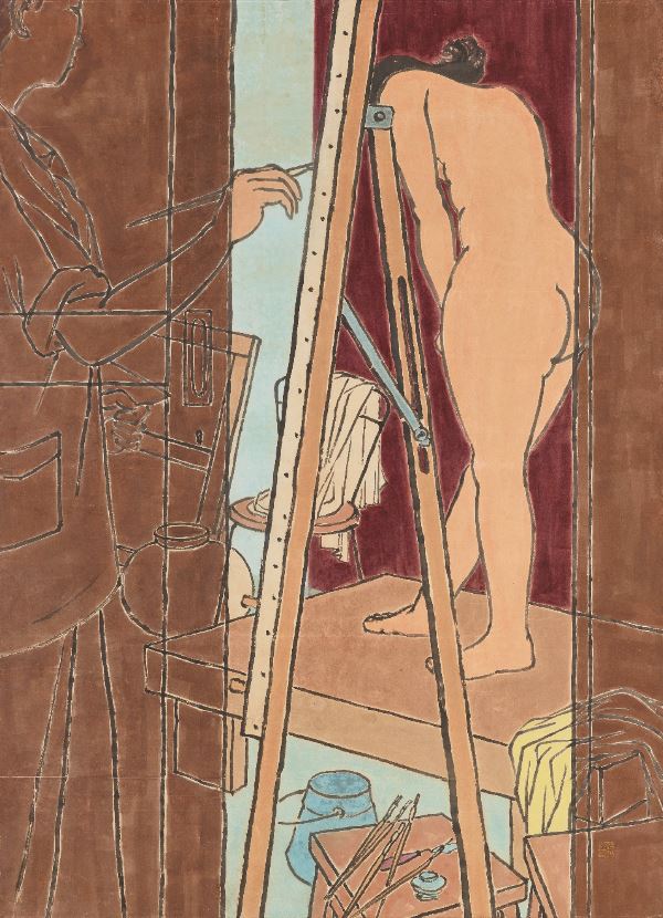 권영우, '화실별견', 1956, 종이에 수묵담채, 154×113cm. [사진제공 = 국립현대미술관]