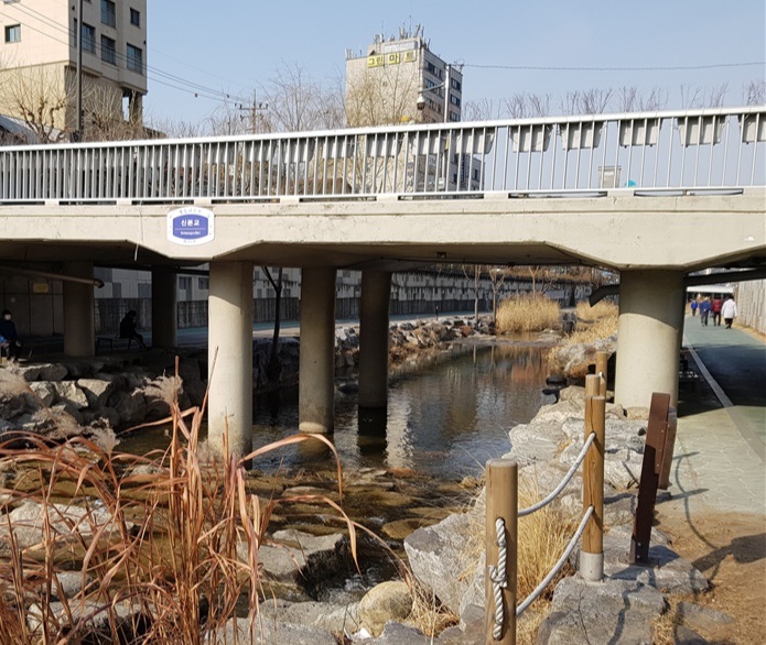 冠岳区 别빛内林川（道林川）新本桥全景