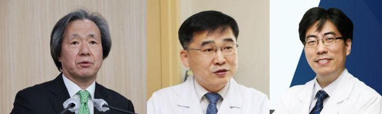왼쪽부터 정기석 국가감염병위기대응자문위원장, 김우주 고대구로병원 감염내과 교수, 신상엽 KMI한국의학연구소 연구위원