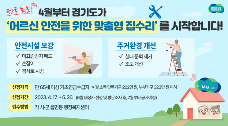 경기도의 '어르신 안전하우징' 사업 포스터