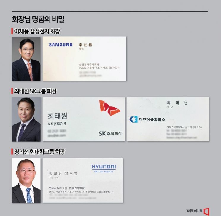 대한민국 톱3 회장님 명함의 비밀