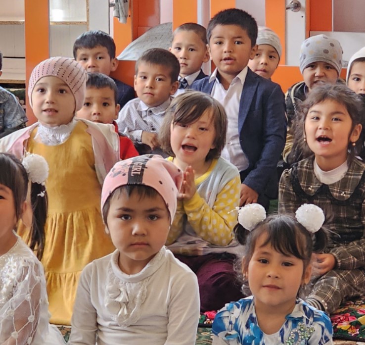 11일(현지시간) 키르기스스탄 오쉬주 아라반군 숫콧 마을의 '칼타주 에네 유치원'.  [외교부 공동취재단(오쉬)]